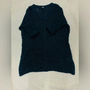 Women’s Free People 3/4 Sleeves Knitted Sweater Tunic Size Small Teal EUC